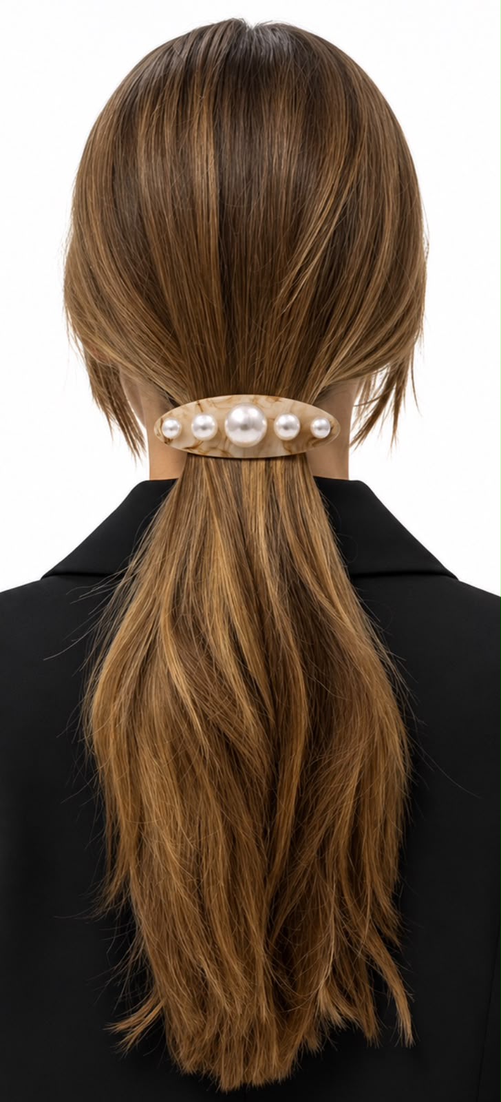 Pearl Oval Hair Clip