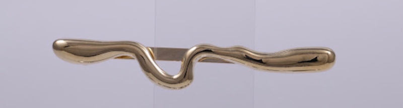 Sculptural Wavy Metallic Barrette
