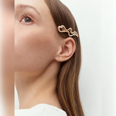 Metallic Sculptural Hair Clip