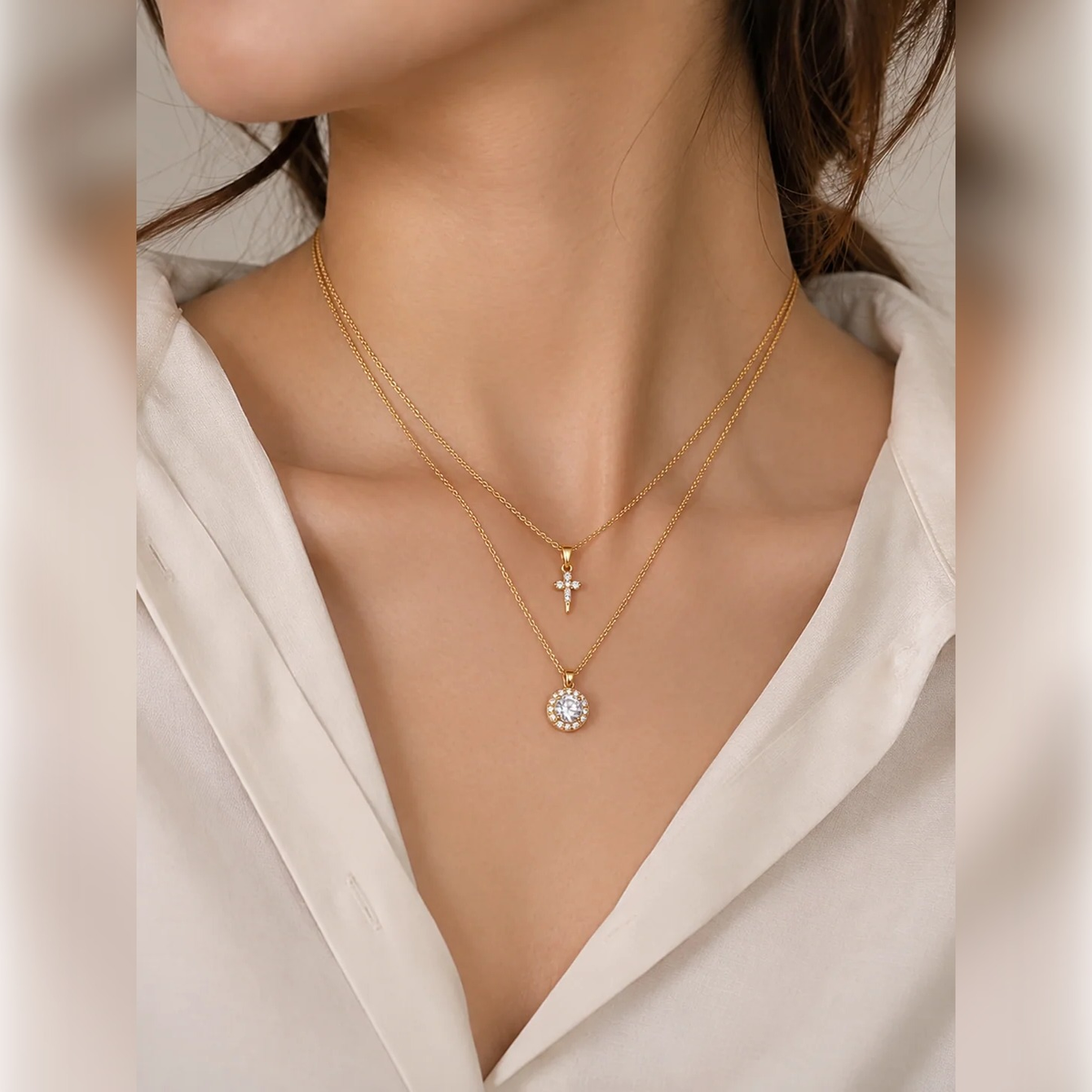 Celestia Double-Layer Pendant | Vybe Global Store