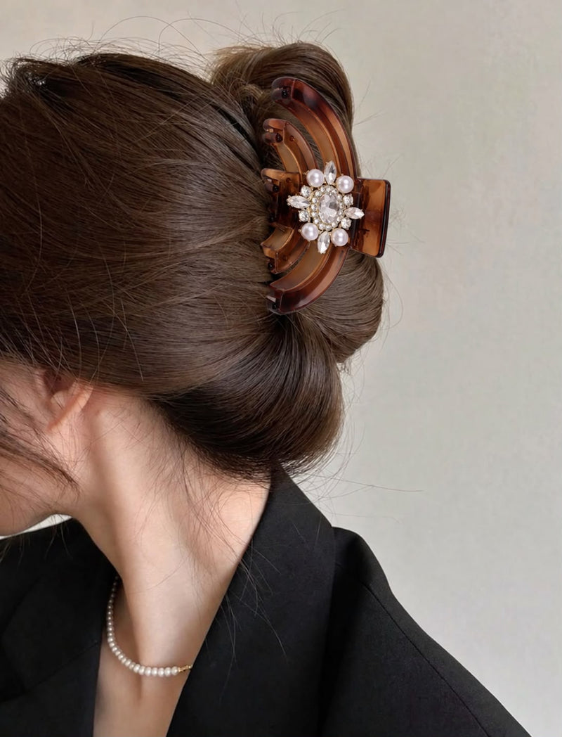 Embellished Gemstone Hair Claw