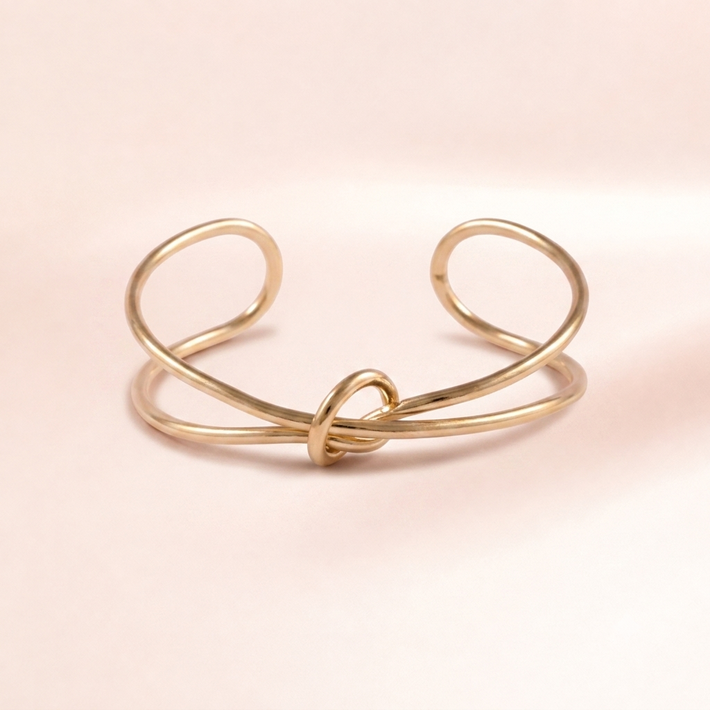 Knotted Wire Cuff Bracelet