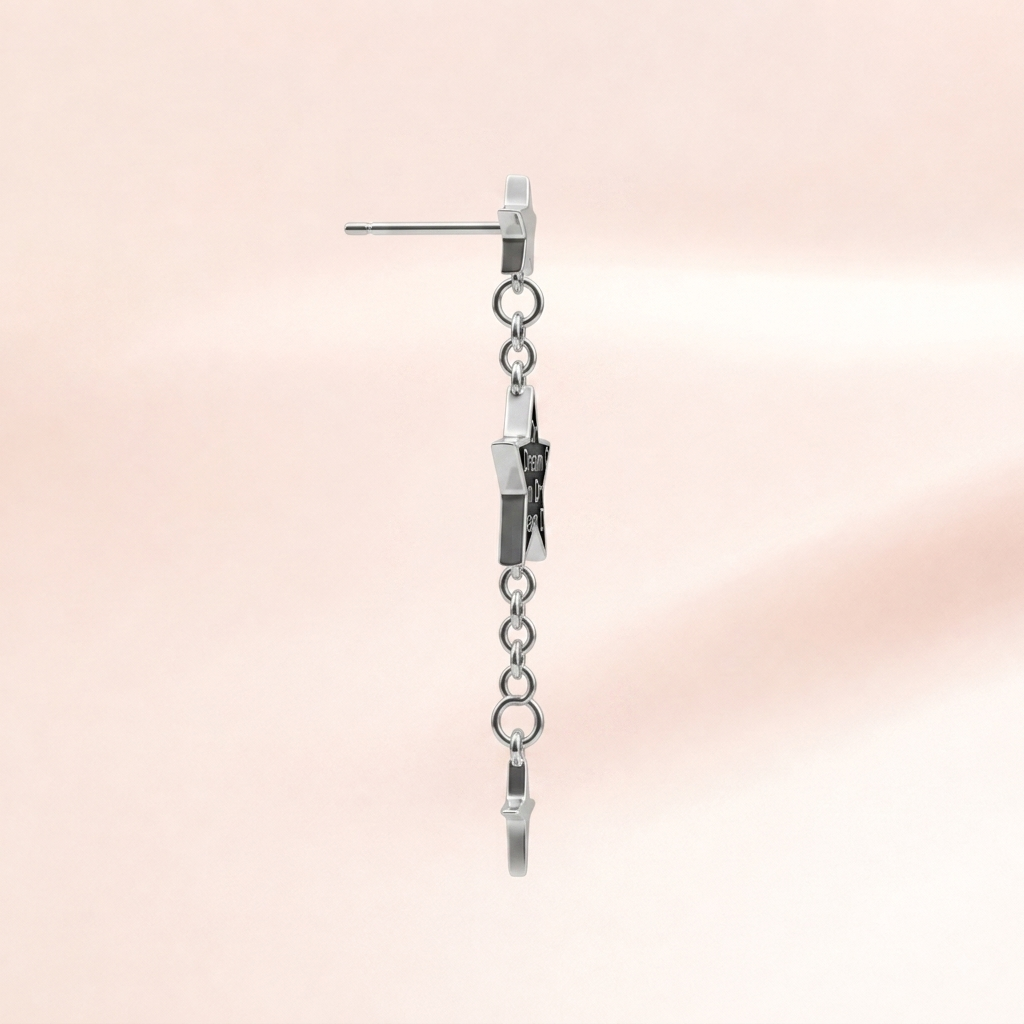 "Dream" Star Chain Drop Earrings