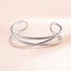 Crossover Wire Cuff Bracelet | Vybe Global Store - Image 2