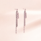 Razor Blade Charm Chain Earrings