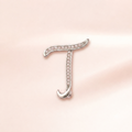 Pearl Initial "T" Brooch | Vybe Global Store - Image 2