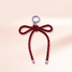 Crystal Rope Bow Bag Charm