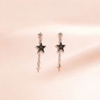 "Dream" Star Chain Drop Earrings