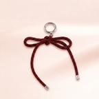 Crystal Rope Bow Bag Charm