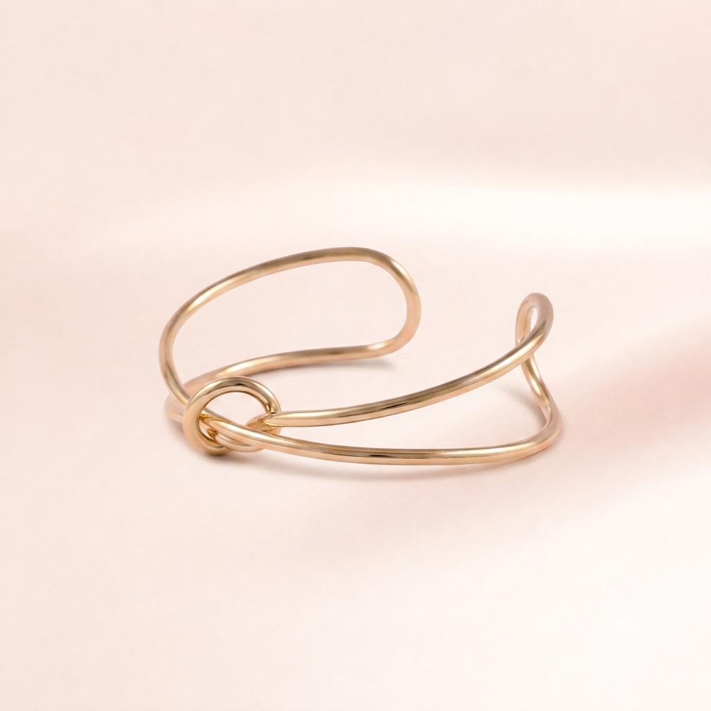Knotted Wire Cuff Bracelet