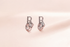 Letter "B" Multi-Ring Drop Earrings