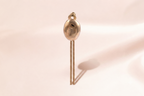 Oval Dome Fringe Drop Earrings