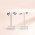 Puffy Heart Stud Earrings