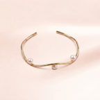Wave Pearl Cuff Bracelet