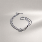 Mixed Link Toggle Bracelet