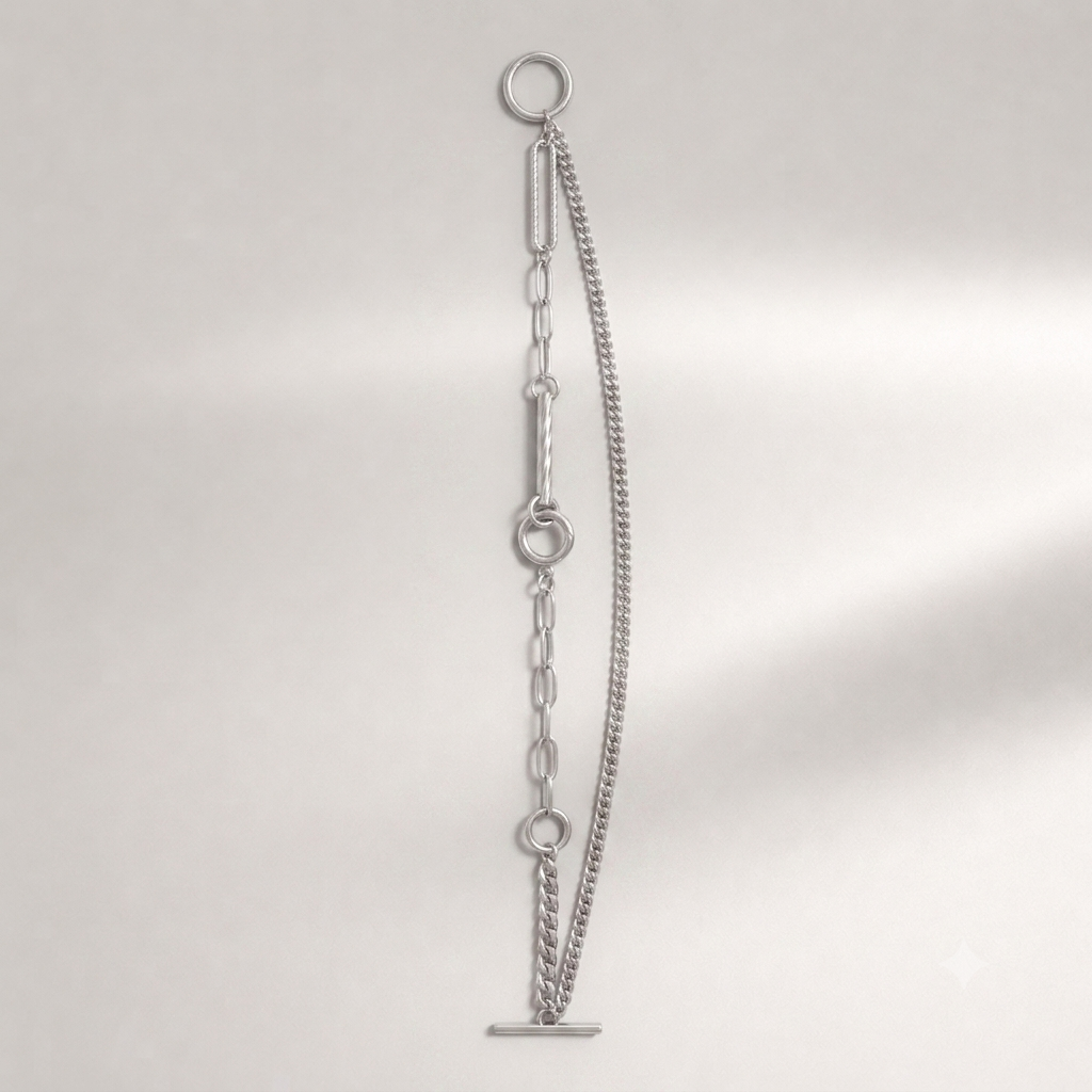 Mixed Link Toggle Bracelet