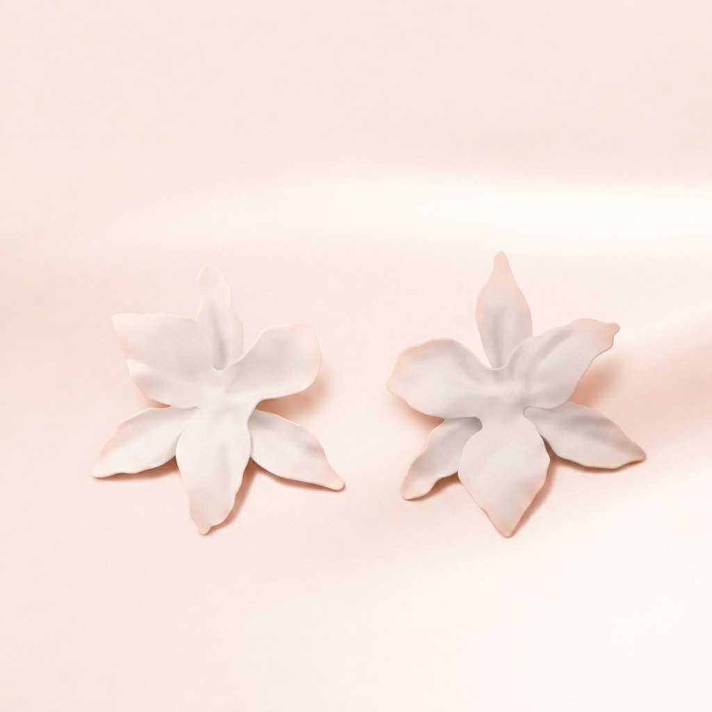 Flower Statement Stud Earring | Vybe Global Store - Image 8