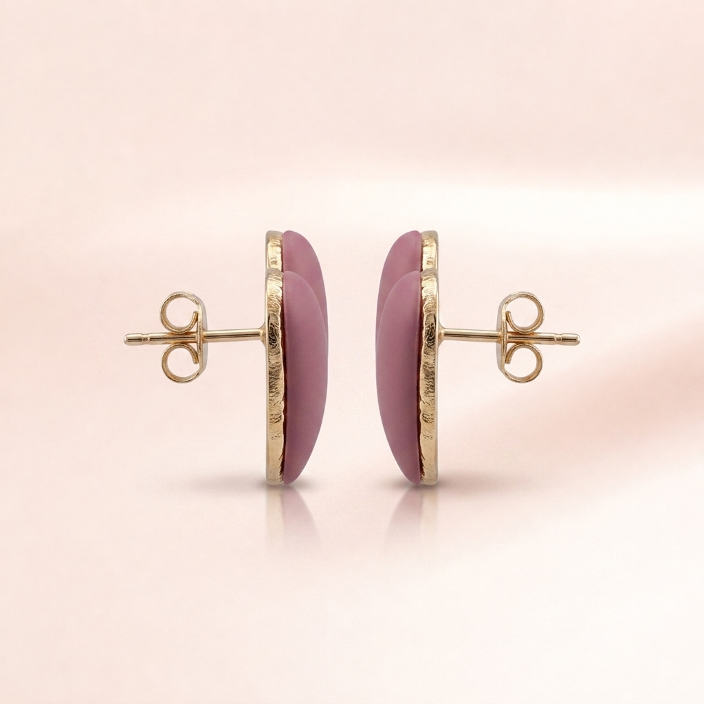 Puffy Heart Stud Earrings