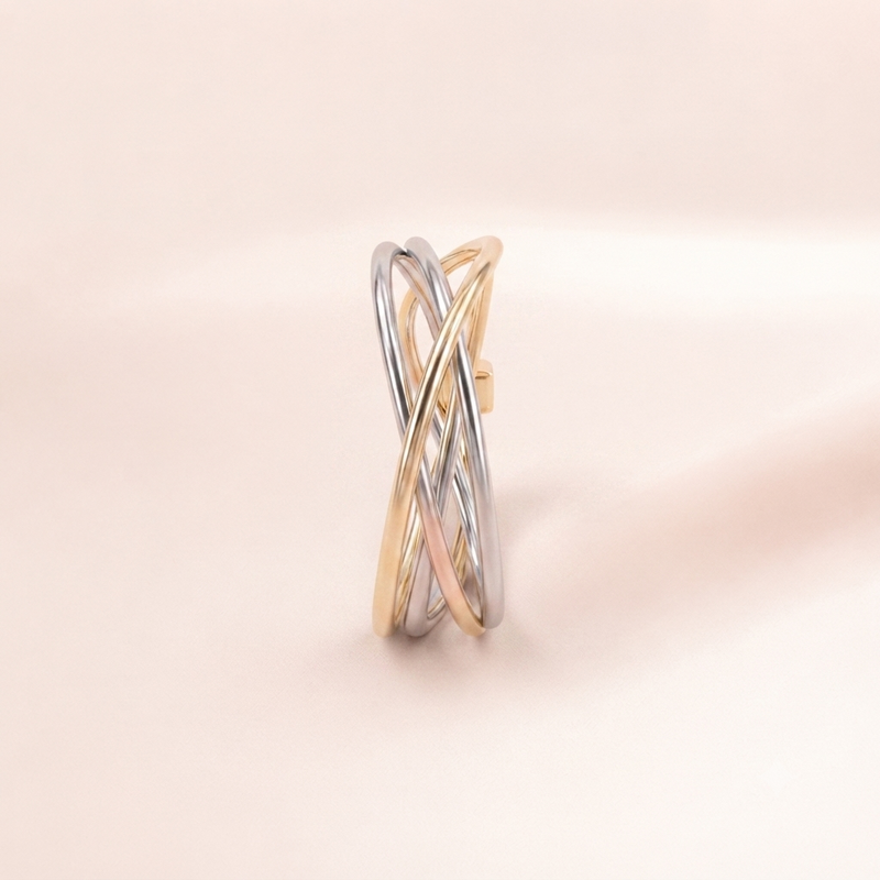 Two-Tone Woven Cuff Bracelet