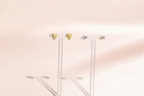 Puffy Heart Stud Earrings