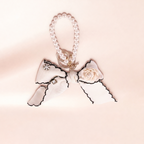 Camellia Bow Pearl Bag Charm | Vybe Global Store - Image 2