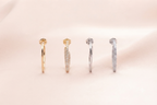 Open Heart Loop Hoop Earrings
