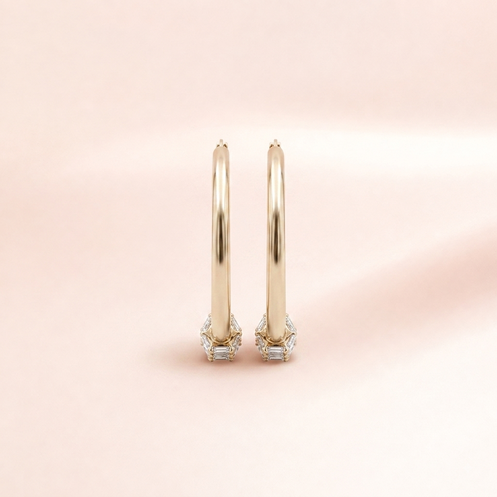 Halo Pavé Hoop Earrings