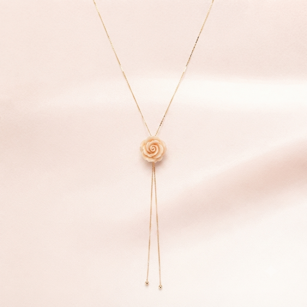 Rose Bolo Necklace