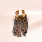 Waterfall Fringe Cuff Ring