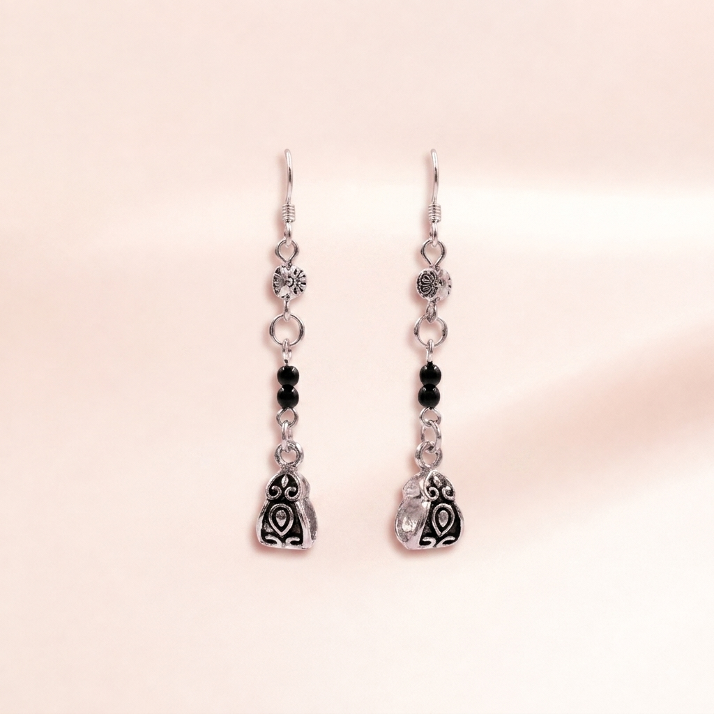 Boho Bell Charm Drop Earrings