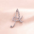 Pearl Initial "A" Brooch | Vybe Global Store - Image 3