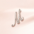 Pearl Initial "M" Brooch