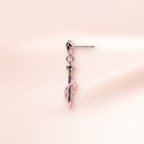 Rose & Nail Charm Drop Earrings