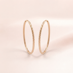 Diamond-Cut Large Hoop Earrings