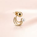 Pearl Cluster Hoop Stud