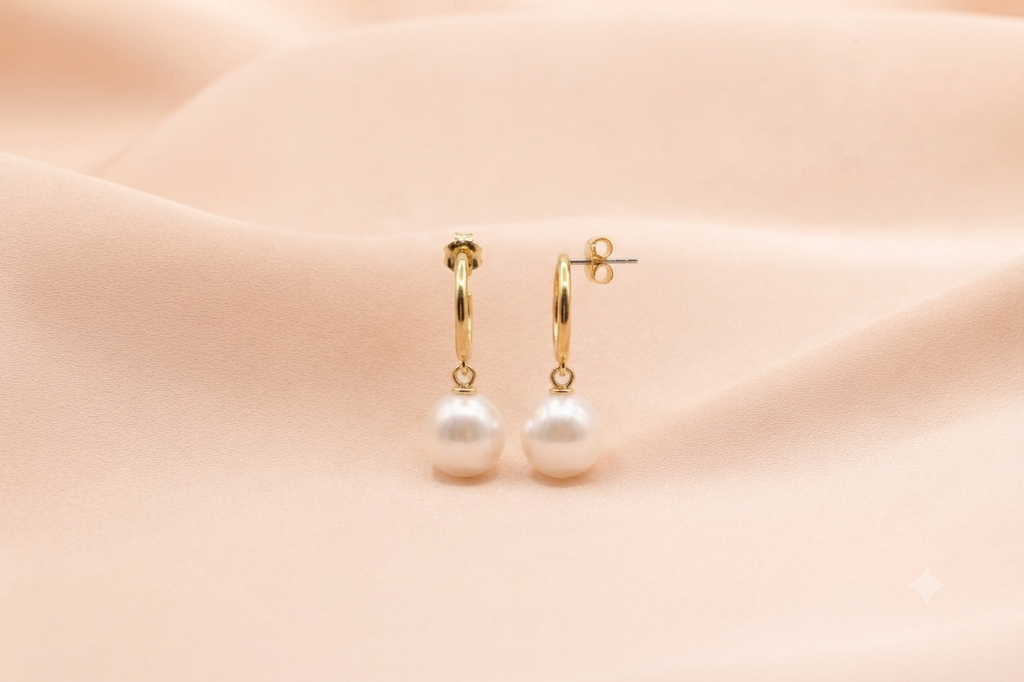 Chain Link Gemstone Ball Drop Earrings