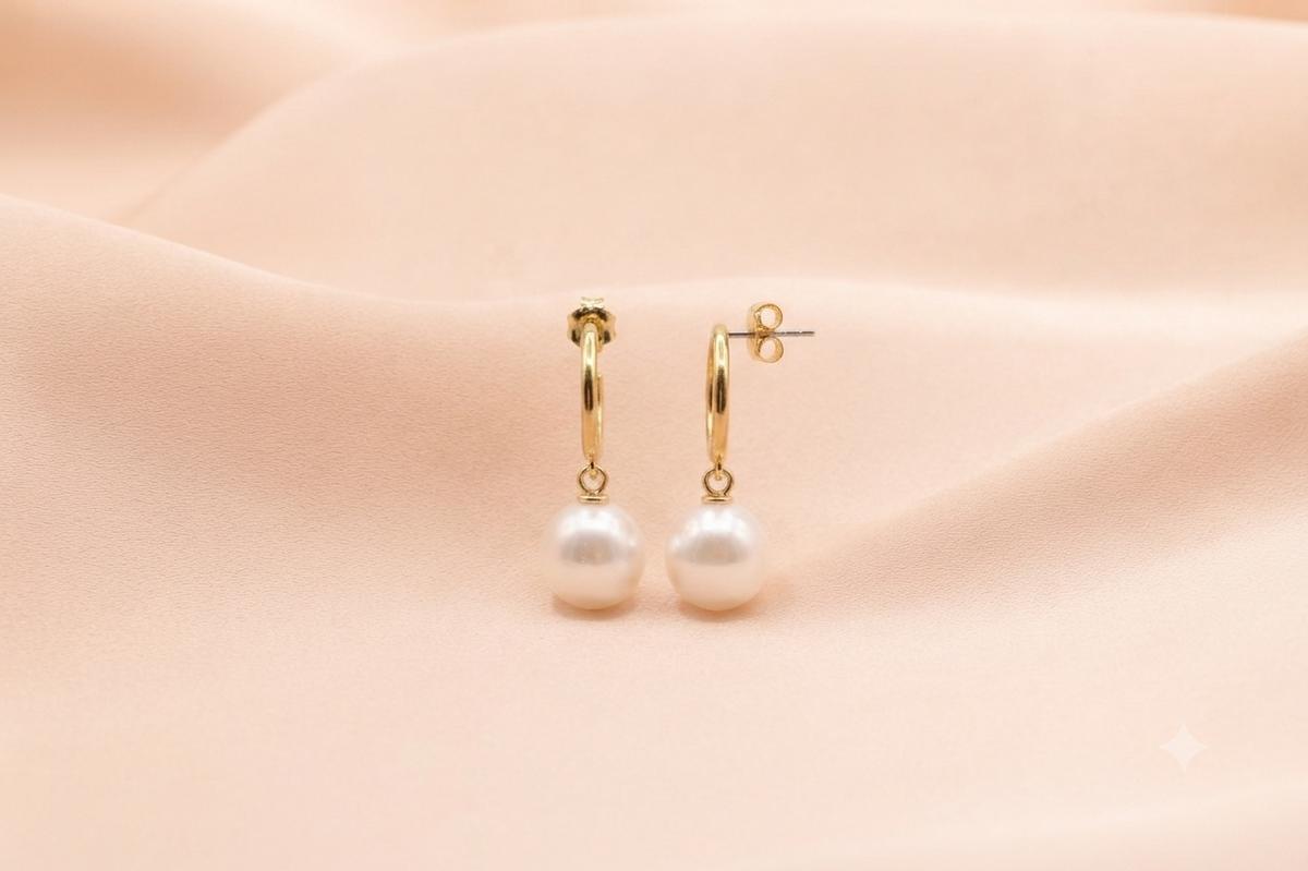 Chain Link Gemstone Ball Drop Earrings