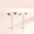 Puffy Heart Stud Earrings
