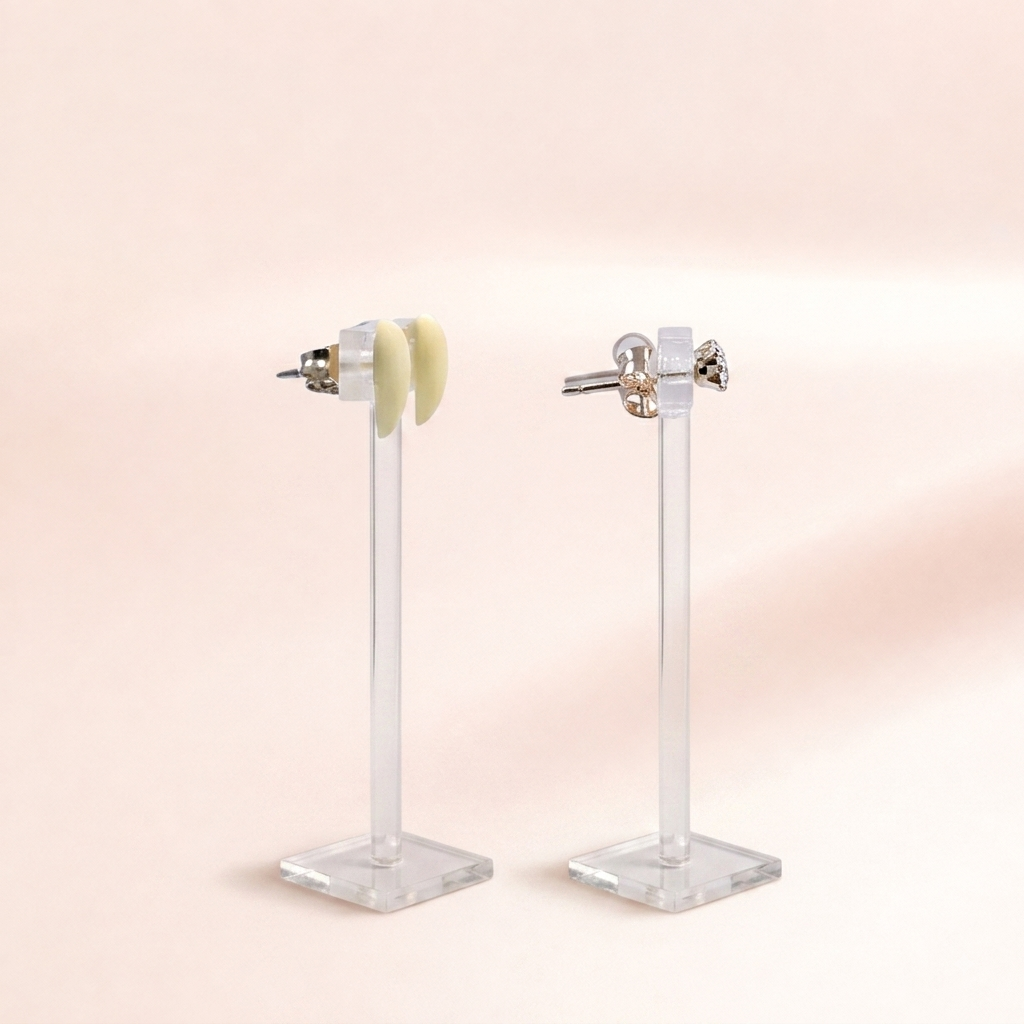 Puffy Heart Stud Earrings