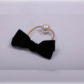 Velvet Bow & Faux Pearl Elastic Hair Tie | Vybe Global Store - Image 8