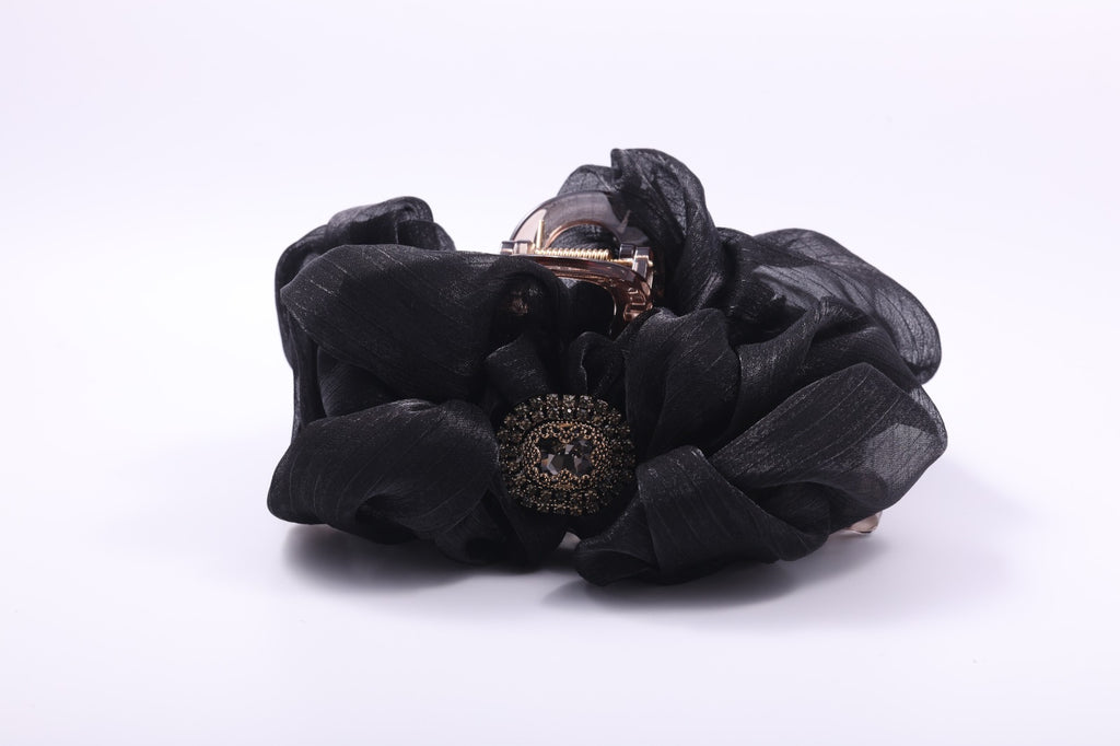 Organza Ribbon Ruffled Hair Claw