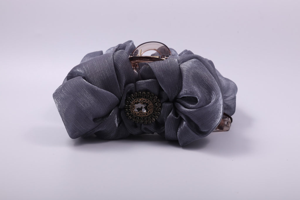 Organza Ribbon Ruffled Hair Claw