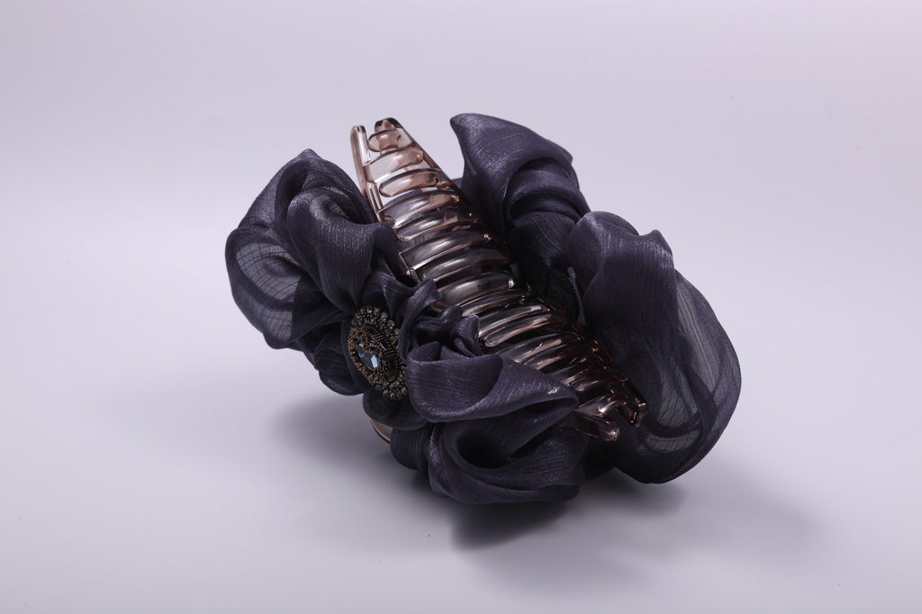Organza Ribbon Ruffled Hair Claw