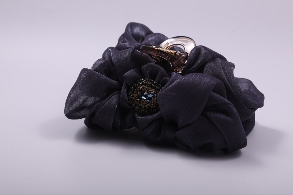 Organza Ribbon Ruffled Hair Claw