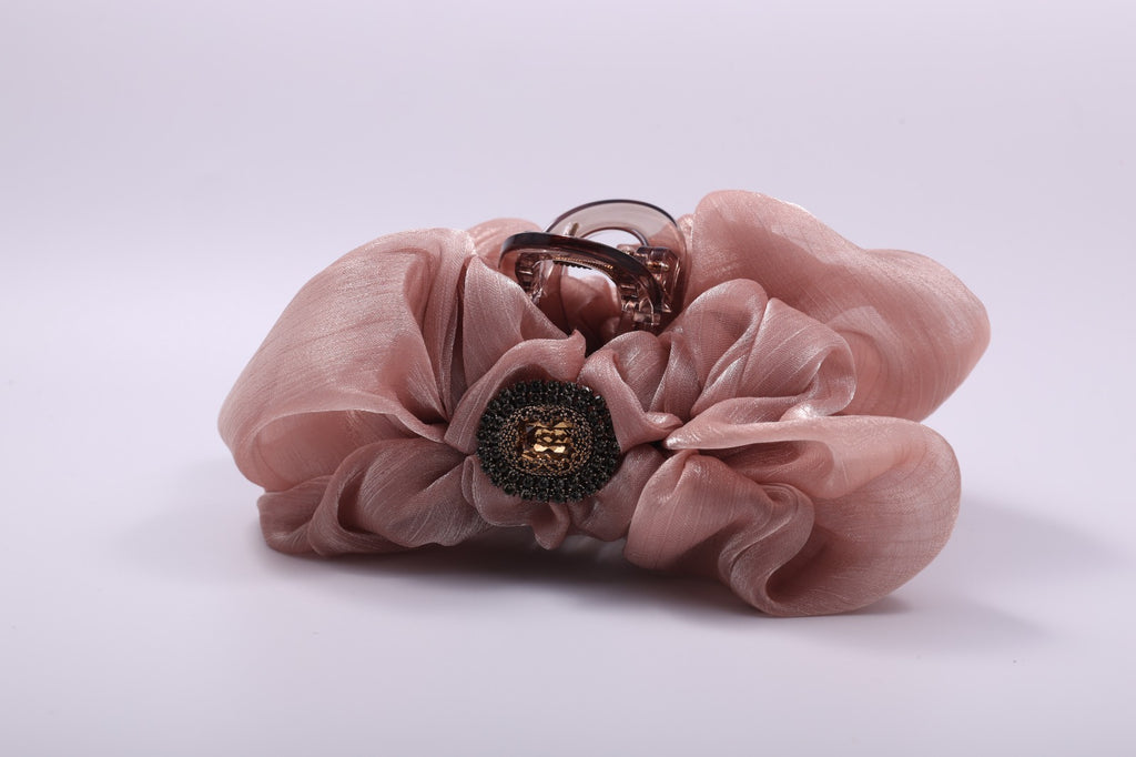 Organza Ribbon Ruffled Hair Claw