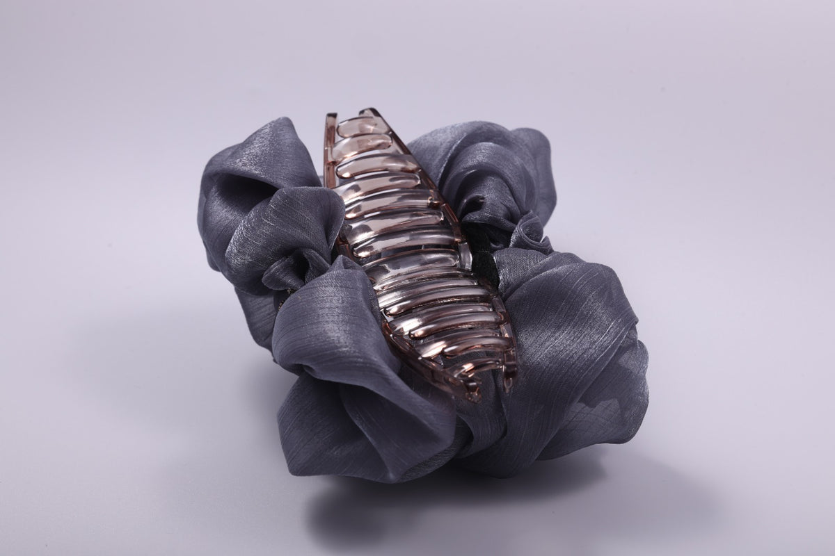Organza Ribbon Ruffled Hair Claw