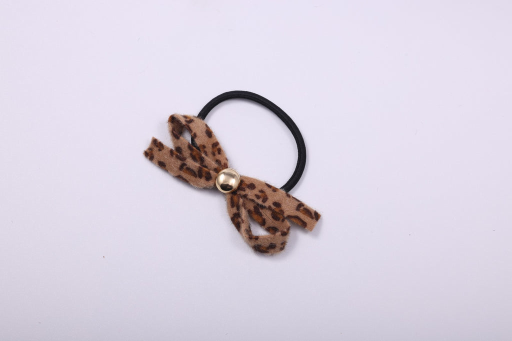 Leopard Print Bow Hair Tie