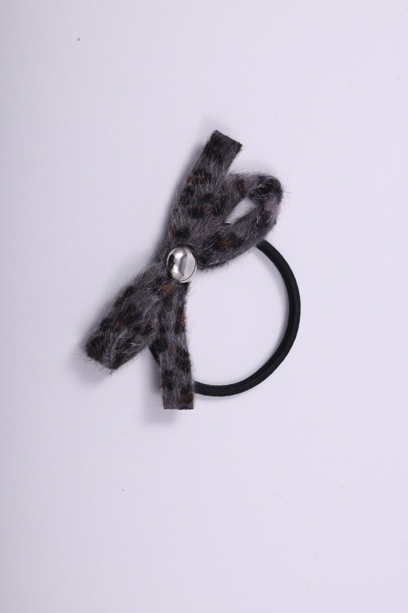 Leopard Print Bow Hair Tie
