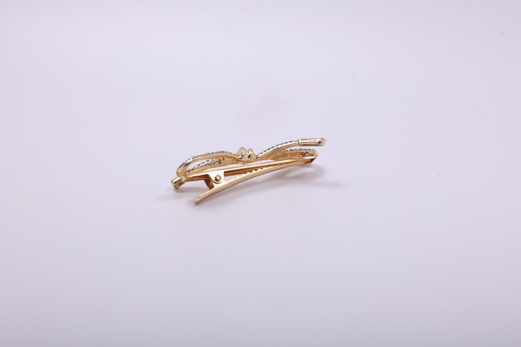 Metallic Ribbon Hair Clip