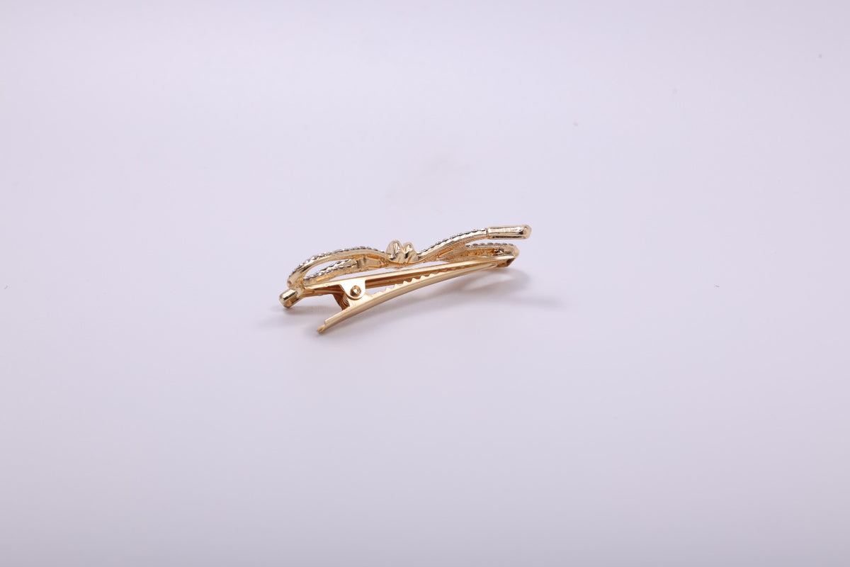 Metallic Ribbon Hair Clip